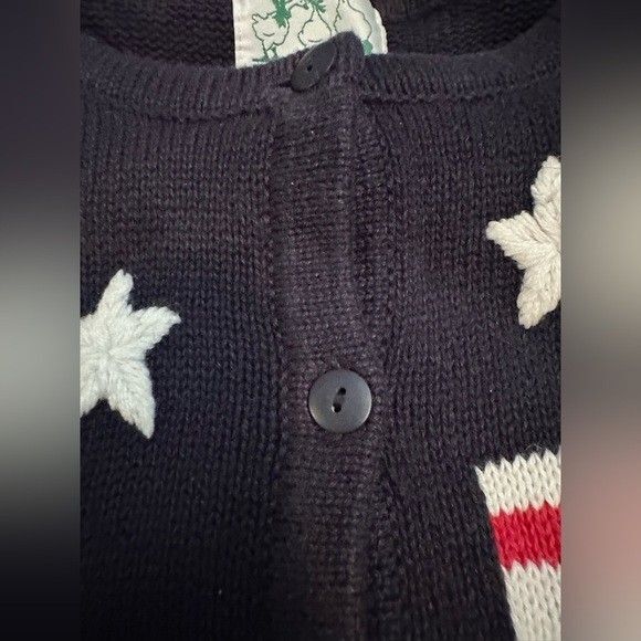 Vintage- Quacker Factory Patriotic Christmas Snowman Festive Knit Cardigan Sz 3X - Picture 9 of 13